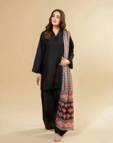 3 PC EMBROIDERED DHANAK SUIT PQ-782