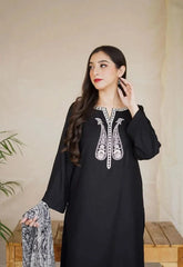 3 PC EMBROIDERED DHANAK SUIT PQ-784