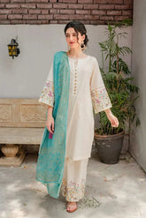 3 PIECE-EMBROIDERED DHANAK SUIT PQ-792