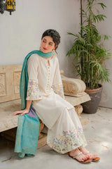 3 PIECE-EMBROIDERED DHANAK SUIT PQ-792