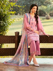 3 PC EMBROIDERED DHANAK DRESS PQ-777