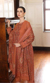 DHANAK 3PC EMBROIDED DRESS PQ-708