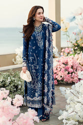 QALAMKAR - Premium Embroidered Lawn 3PC Suit - PQ-804