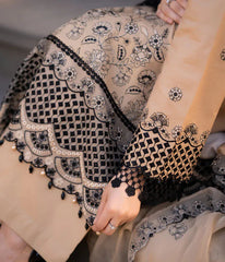 Jazmin 3PC DHANAK EMBROIDERED DRESSN PQ-734