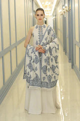 DHANAK 3PC EMROIDED DRESS PQ-745