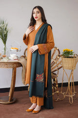 3PC DHANAK EMBROIDERED PQ-334