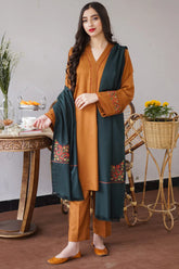 3PC DHANAK EMBROIDERED PQ-334