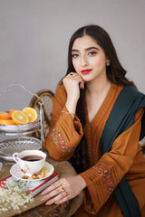 3PC DHANAK EMBROIDERED PQ-334