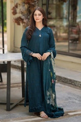 DHANAK EMROIDED 3PC DRESS PQ-741