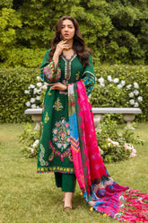 3PC DHANAK EMBROIDERED DRESS PQ-729