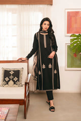 3 PC EMBROIDERED DHANAK PQ-774