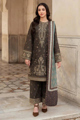 Hussain Rehar 3PC DHANAK EMBROIDERED DRESS PQ-733