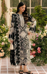 BIN ILYAS - Embroidered Lawn 3Pc Suit - PQ-802