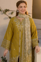 3PC EMBROIDERED DHANAK DRESS PQ-771