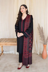 3PC DHANAK EMBROIDERED PQ-376