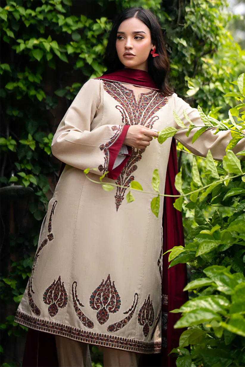DHANAK 3PC EMBROIDERED DRESS PQ-753