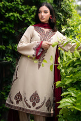 DHANAK 3PC EMBROIDERED DRESS PQ-753
