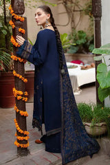 3PC EMBROIDERED DHANAK DRESS PQ - 311