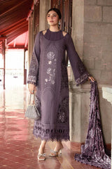 Maria.B 3PC DHANAK EMBROIDERED DRESS PQ-711