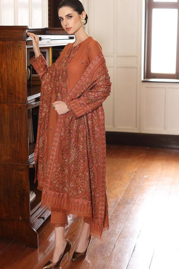 DHANAK 3PC EMBROIDED DRESS PQ-708