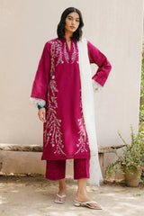 ZARA SHAHAJAHAN 3PC DHANAK EMBROIDERED DRESS PQ-712