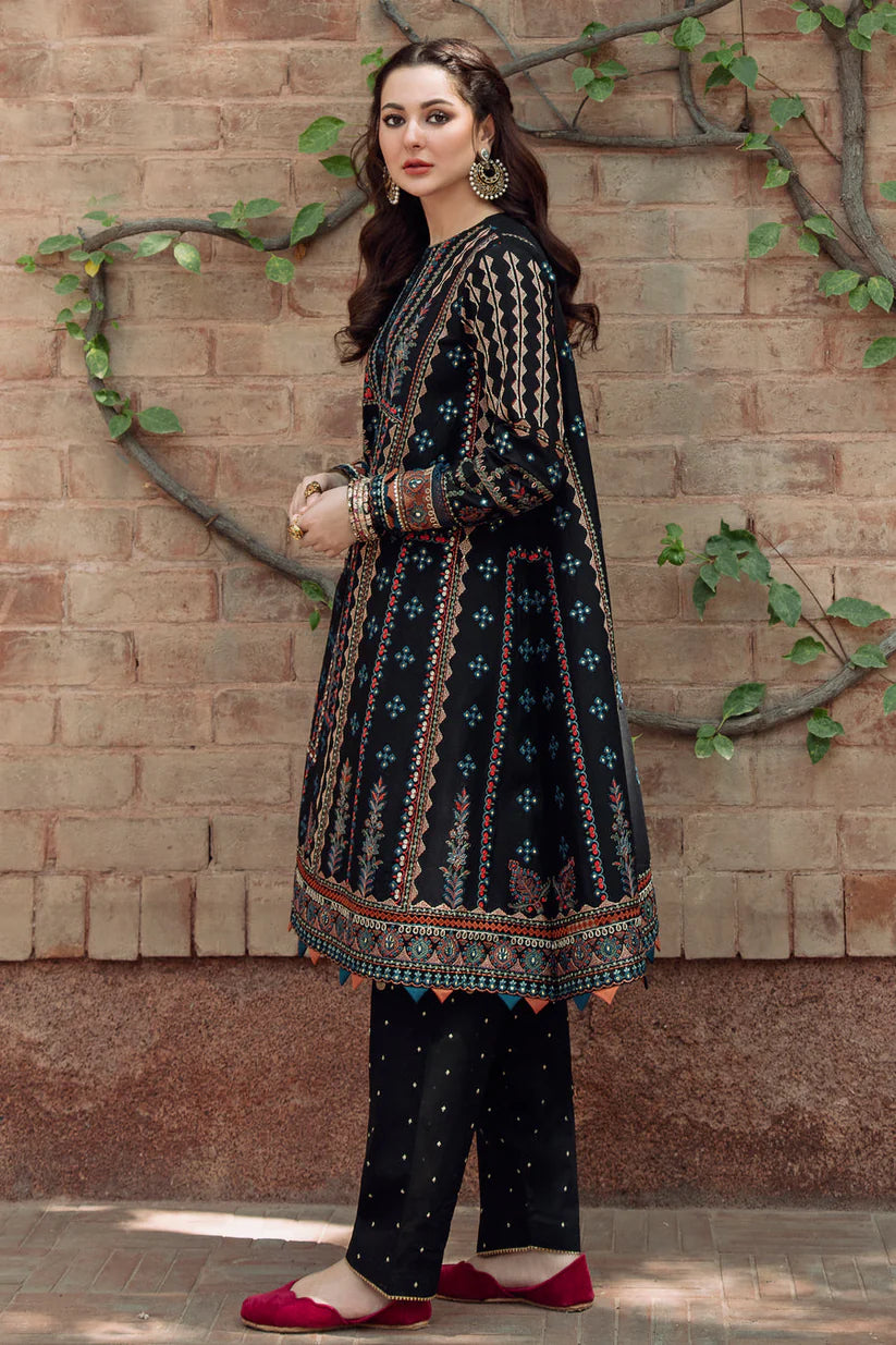 DHANAK 3PC EMROIDED DRESS PQ-750