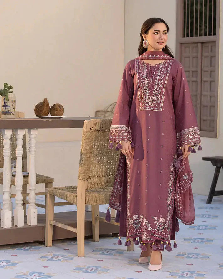 DHANAK 3PC EMBROIDED DRESS PQ-748