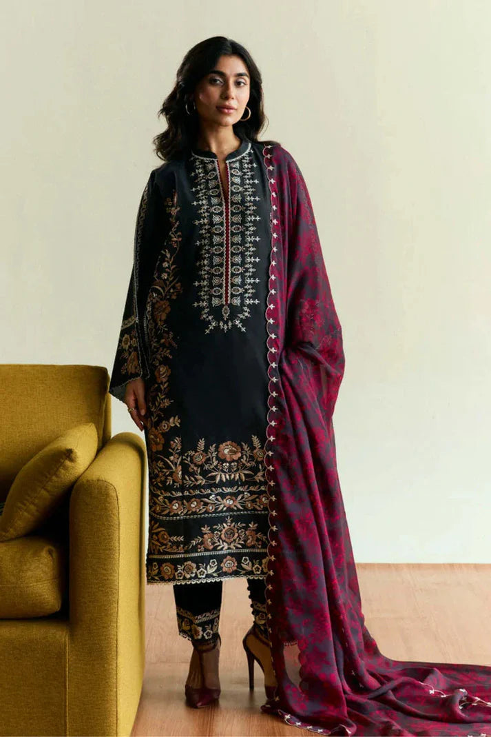 DHANAK 3PC EMBROIDERED DRESS PQ-722