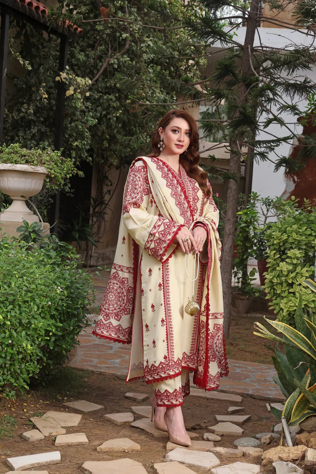PAREESHAY 3PC DHANAK DRESS PQ-751