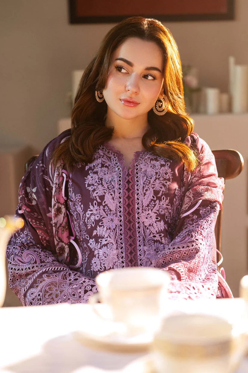 Qalamkar 3PC DHANAK EMBROIDERED SUIT PQ-709