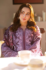 Qalamkar 3PC DHANAK EMBROIDERED SUIT PQ-709