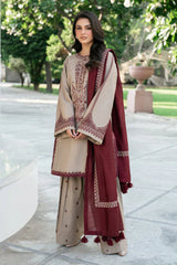 BAROQUE 3PC DHANAK EMBROIDERED PQ-738