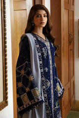 ZIRA REPUBLIC 3PC DHANAK EMBROIDERED DRESS PQ-713