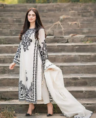 DHANAK 3PC UNSTICHED DRESS PQ-749