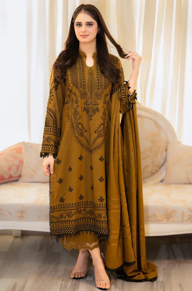 DHANAK 3PC EMBROIDERED DRESS PQ-752