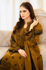 DHANAK 3PC EMBROIDERED DRESS PQ-752