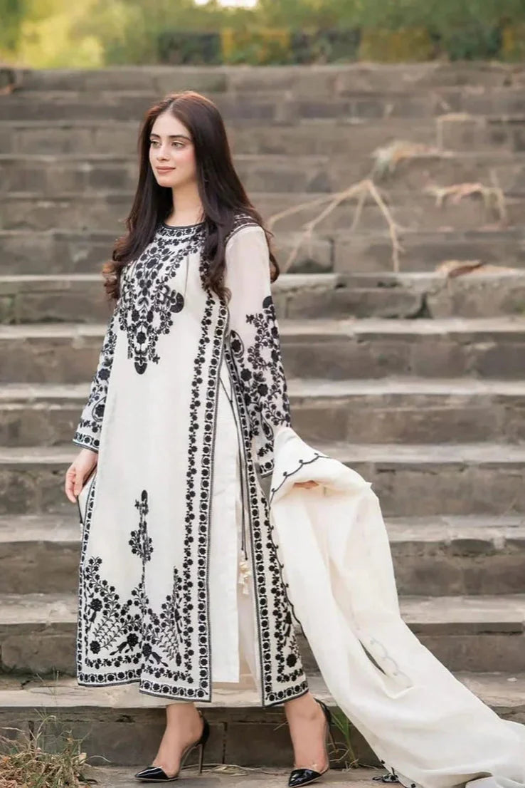 DHANAK 3PC UNSTICHED DRESS PQ-749