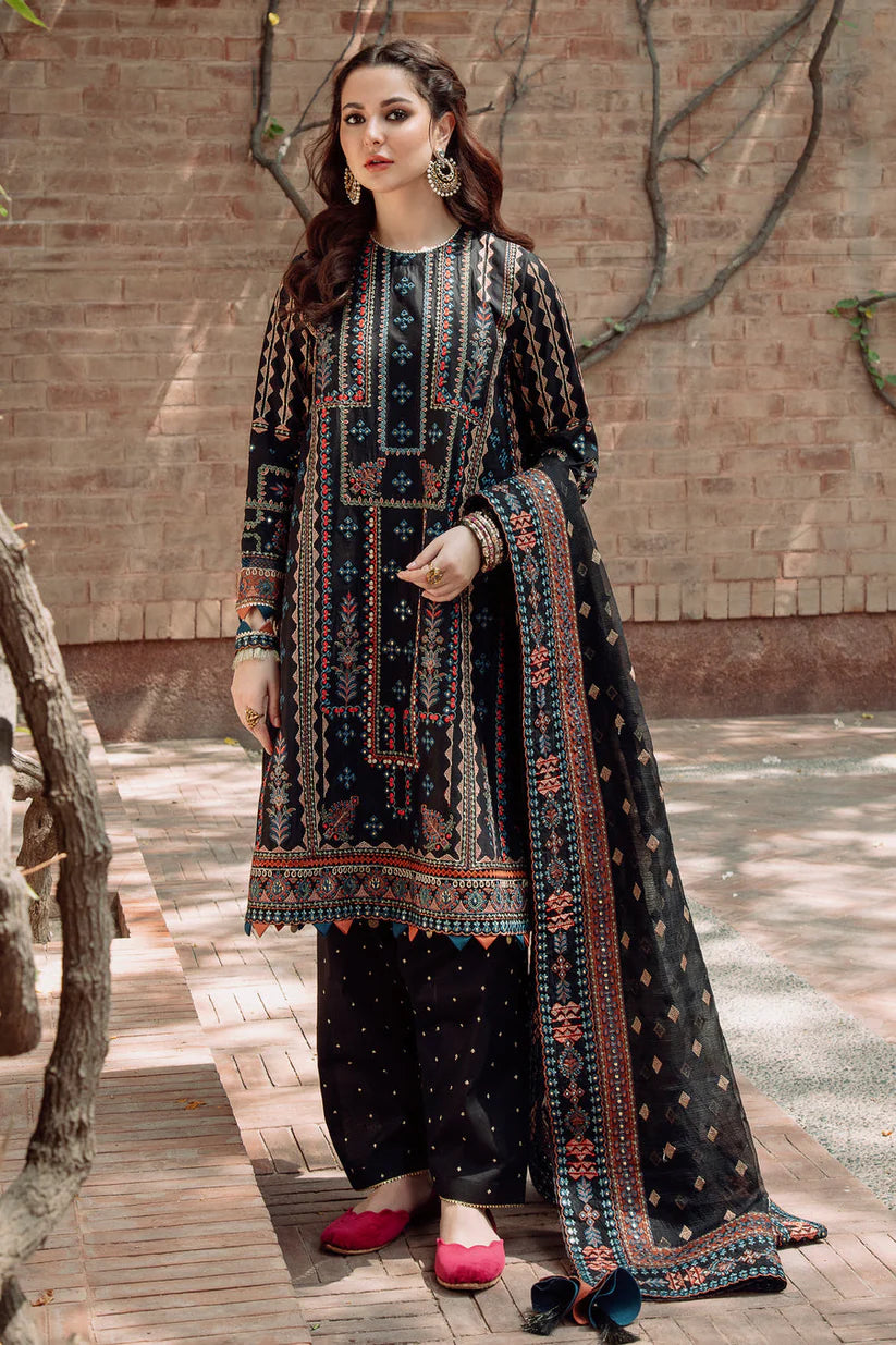 DHANAK 3PC EMROIDED DRESS PQ-750