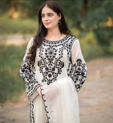 DHANAK 3PC UNSTICHED DRESS PQ-749