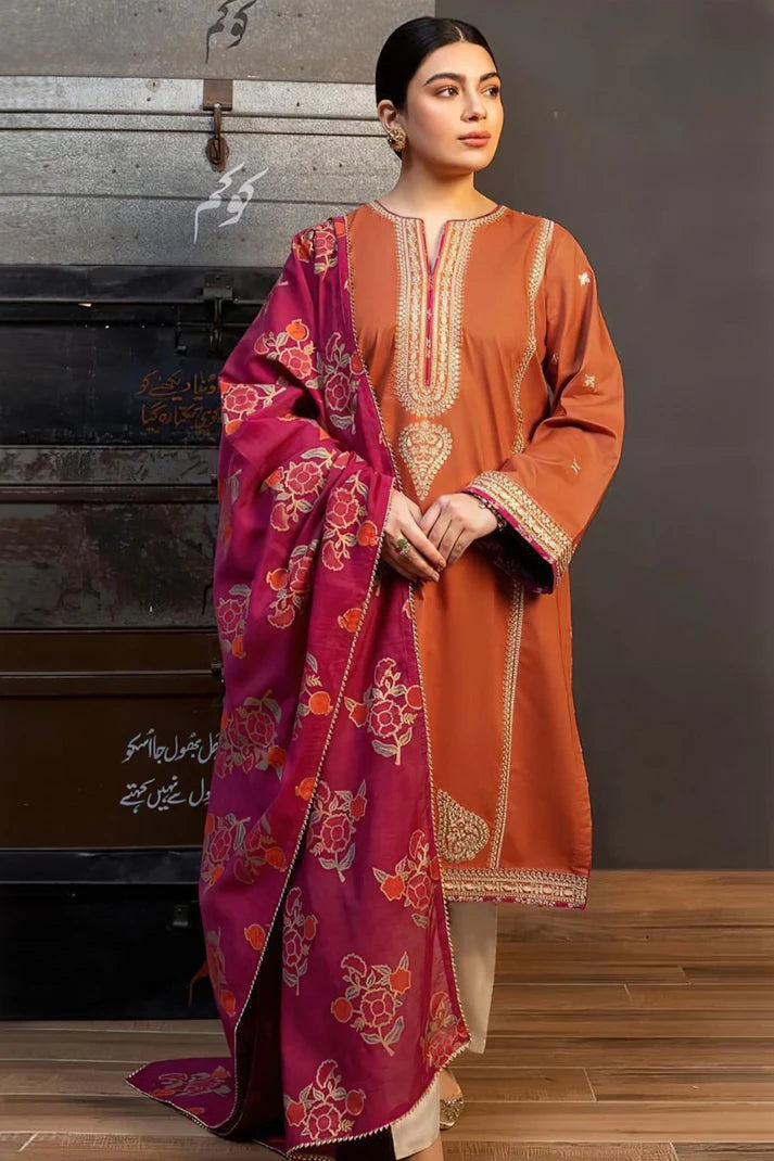 DANAK 3PC EMBROIDERED DRESS PQ-726