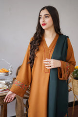 3PC DHANAK EMBROIDERED PQ-334