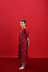 ELKA DHANAK EMROIDED DRESS PQ-762