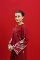 ELKA DHANAK EMROIDED DRESS PQ-762