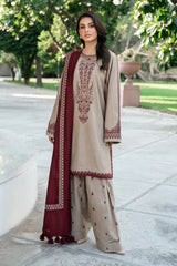 BAROQUE 3PC DHANAK EMBROIDERED PQ-738