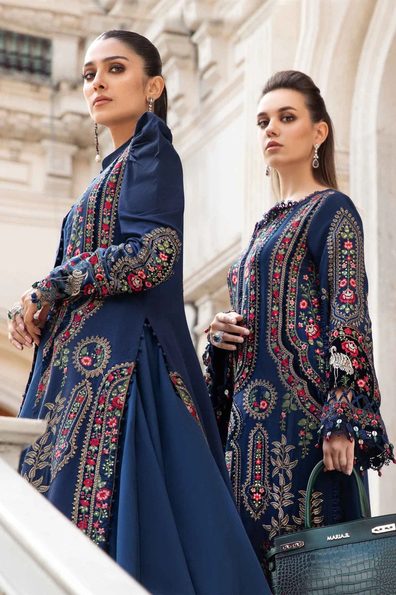 3PC EMBROIDERED DHANAK DRESS PQ- 391