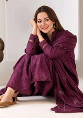 3PC DHANAK EMBROIDERED DRESS PQ-728