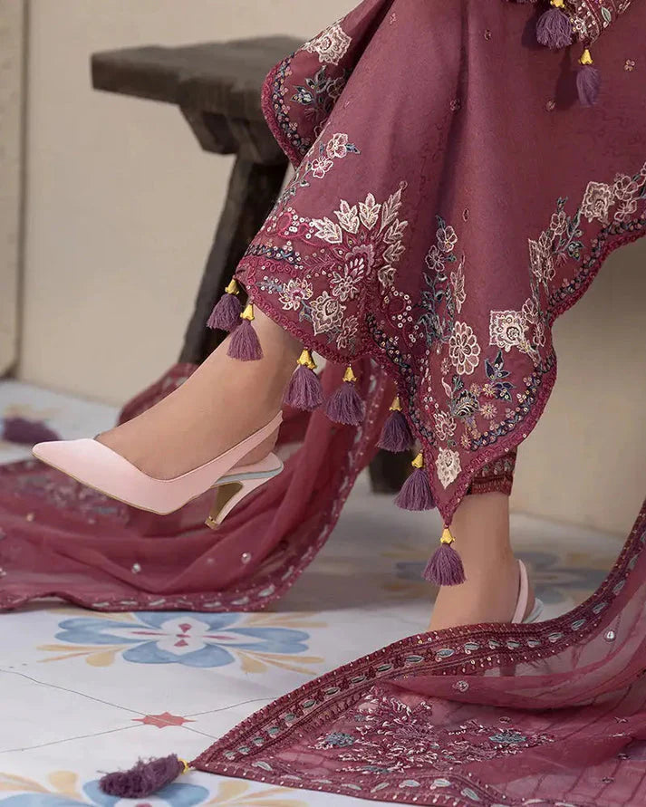 DHANAK 3PC EMBROIDED DRESS PQ-748