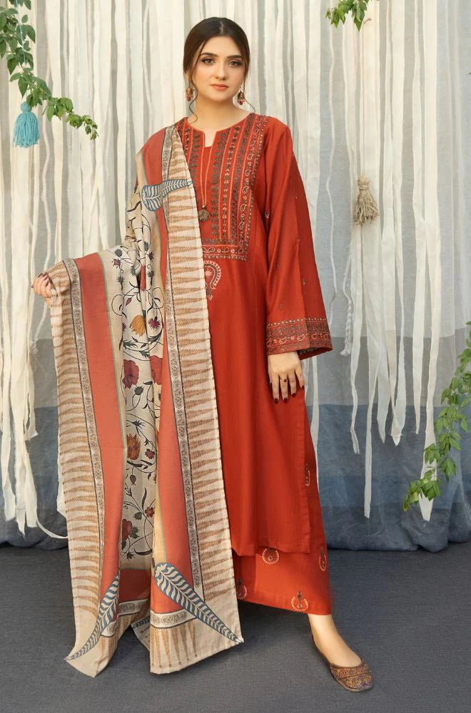 3PC DHANAK EMBROIDERED PQ-316