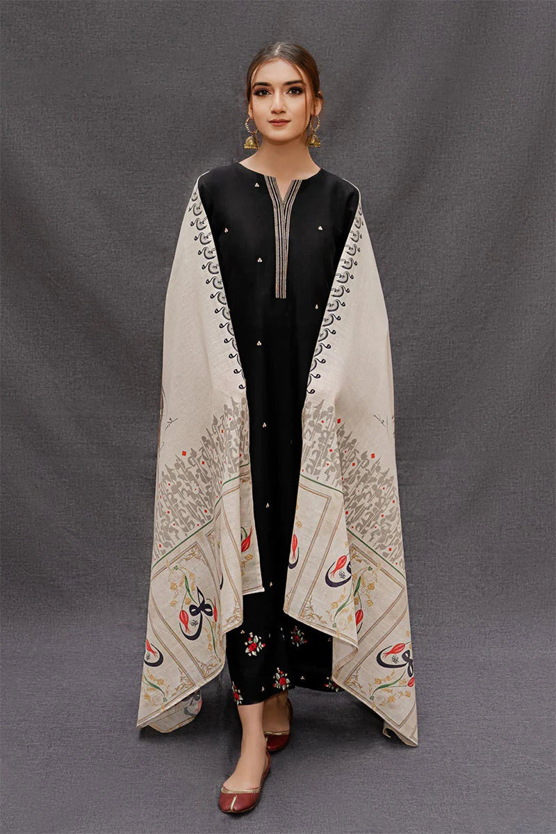 3PC DHANAK EMBROIDERED PQ-141