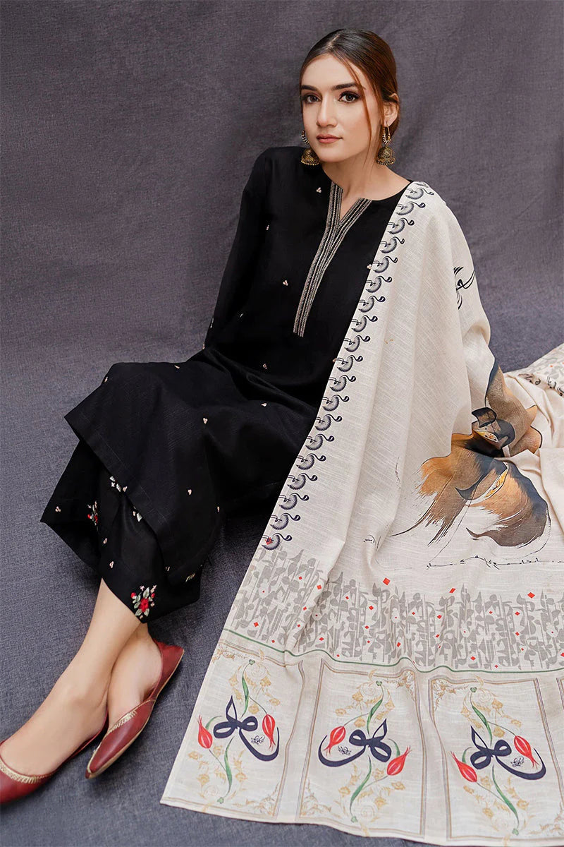 3PC DHANAK EMBROIDERED PQ-141